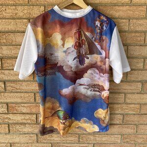 70s Premium Collection AOP psychedelic hot air balloon poly t-shirt sz Medium